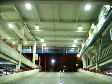 LED tubes illuminate Mall Plaza parking lots in Chile