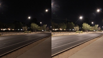 Urban street lighting has a minority share in light emissions