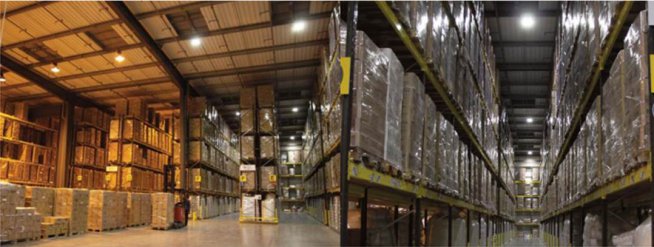 Logistics company cuts lighting costs to one third, encourages conservation and improves its work environment with LED lighting