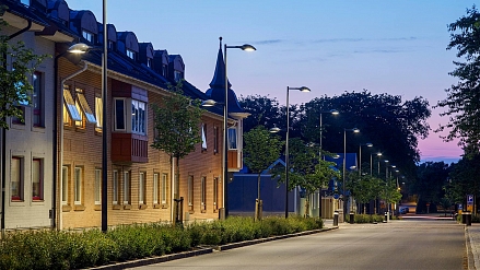 Verejné LED osvetlenie v centre Varbergu s dôrazom na zrakovú pohodu