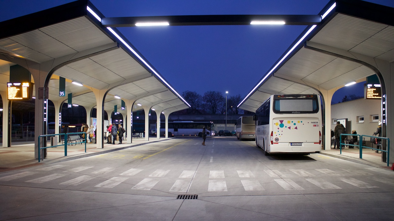 LED osvetlenie hlavnej autobusovej stanice mesta Nitra / I. etapa