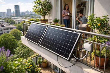 Balkónová fotovoltika môže domácnosti ušetriť až 25 % spotreby