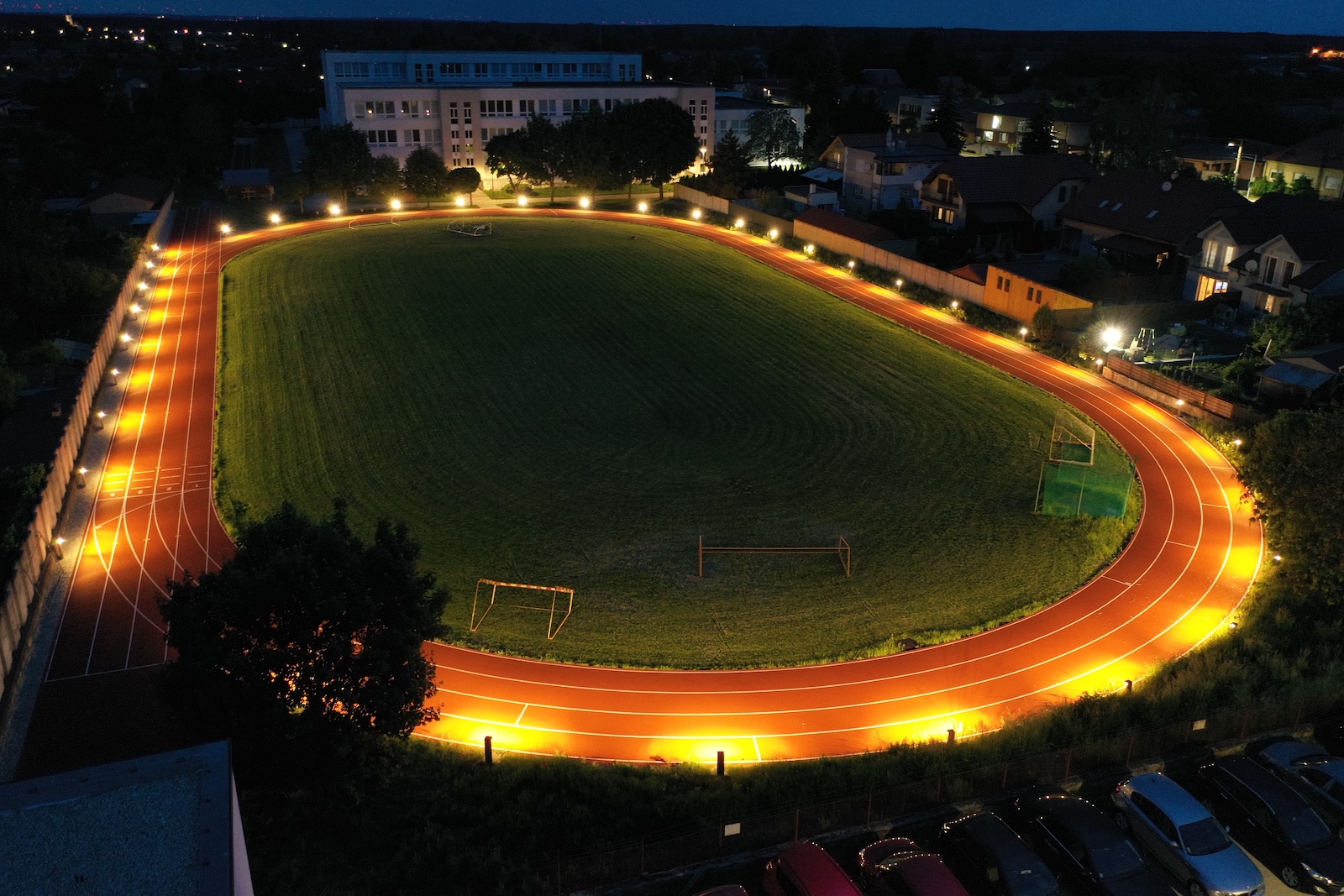 Lighting of the athletic track in the premises of the Záhorácka primary school