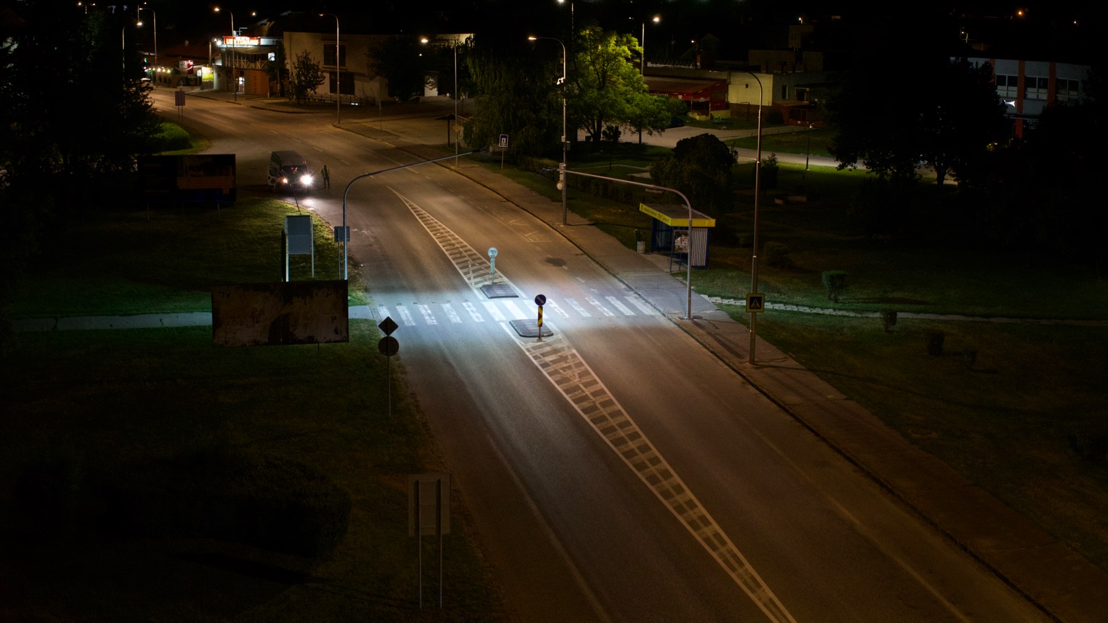 Safety lighting for crosswalks - 1st stage