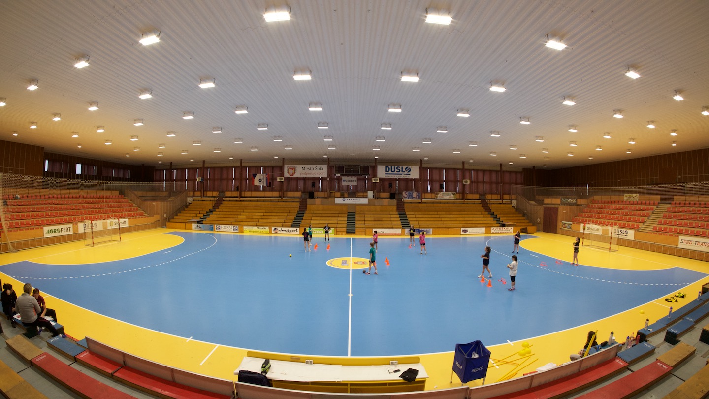 LED reconstruction of the lighting system in the City's sport hall in Šaľa