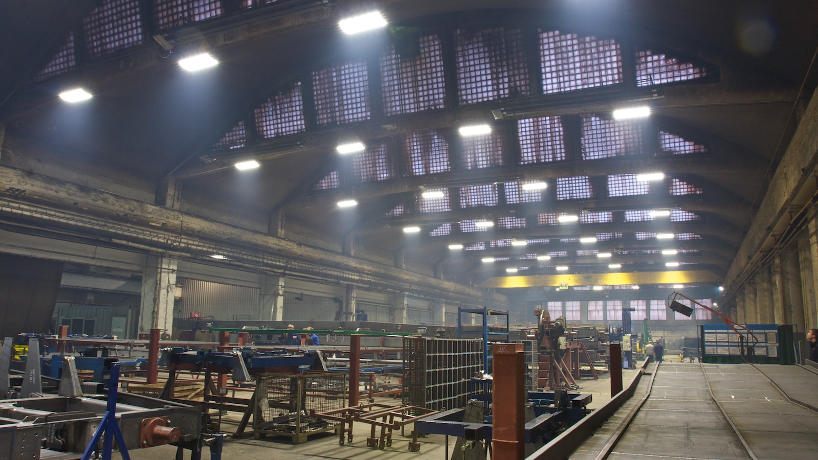 LED illuminance of industrial hall