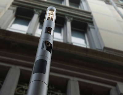 Projection of modular public lighting poles